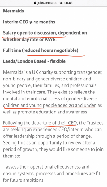 Change of CEO at mermaids…