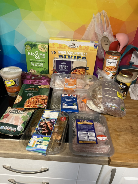 People eating pet food