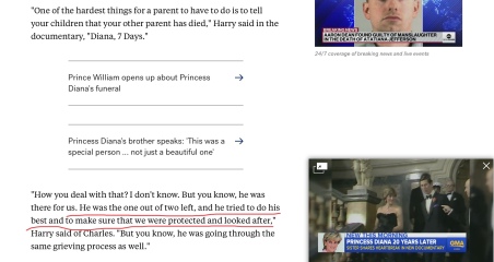 William "screamed and shouted" at Harry.