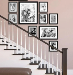 How to display photos on triangular wall
