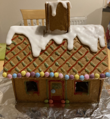 Anyone want to share gingerbread house pics? 