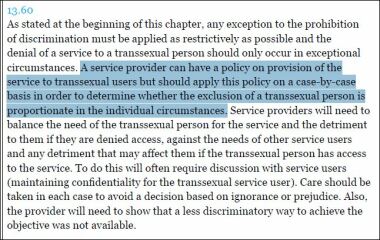 To not fully understand the outrage of the gender recognition reform?