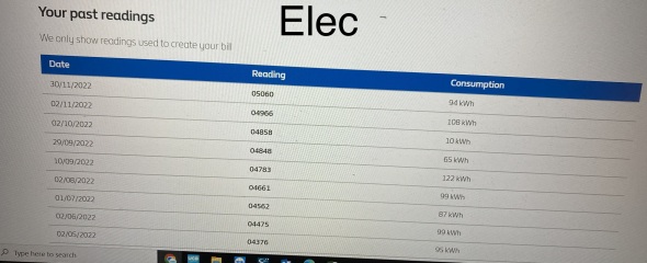 Energy readings? Am I being a bit thick here?