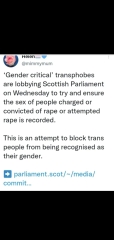 To be depressed and angry that sex offenders will be able to “change gender”