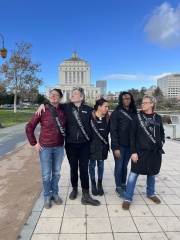 Women protesting in front of Alameda County Courthouse attacked!
