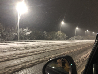 Been four hours stuck in snow in kent