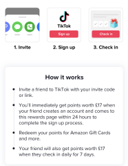 last chance - Join TikTok for £17 amazon credit