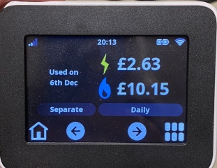 How much has your gas and electric cost you today?