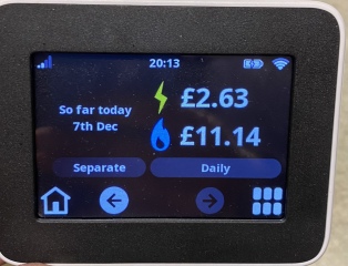 How much has your gas and electric cost you today?