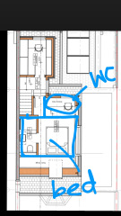 Loft conversion - 1 bedroom/1 big bathroom or 1 bedroom/1 box room/1 toilet