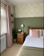 Pale pink curtains?