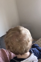 newborn hair turning orange?