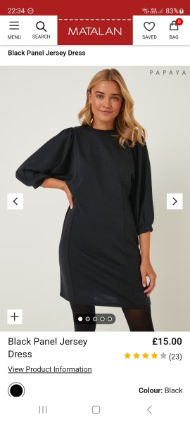 In search of a black dress!