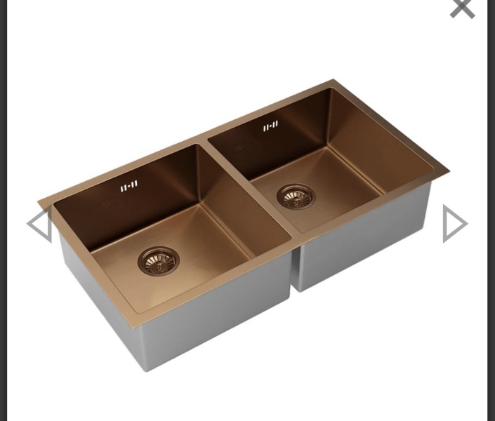 Brushed copper sink