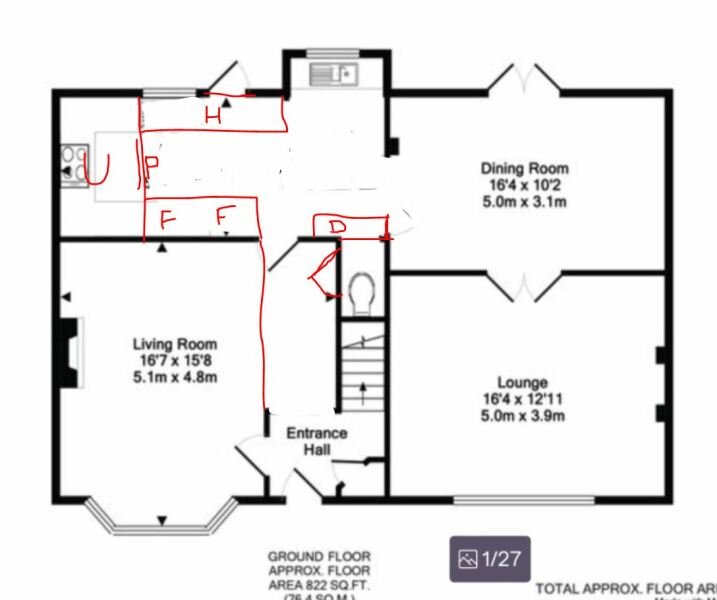Remodelling downstairs layout? (Diagrams included) What do you think?
