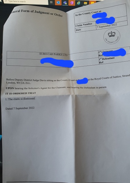 Bloody parking charge