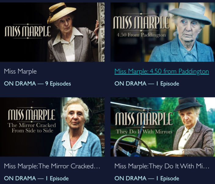 Calling all fans of the Poirot/Marple TV series