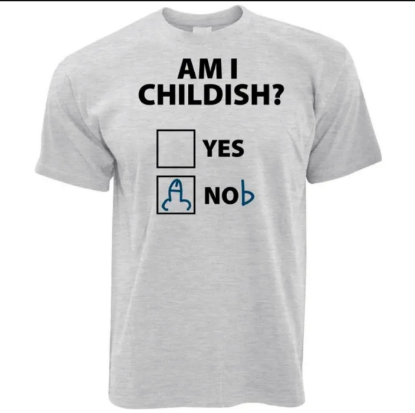 To think that caring about what is fashionable is childish?