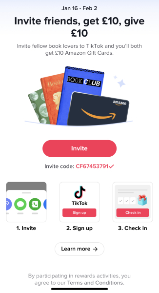 £10 for joining TikTok