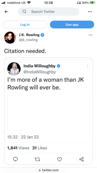 India Willoughby: I am more of a woman than JK Rowling will ever be