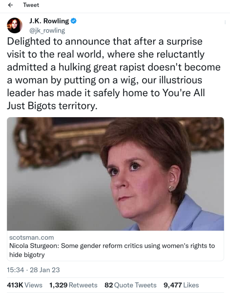 JKR still not giving any fucks!