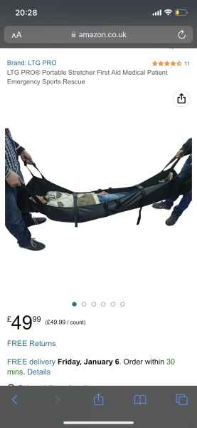 To buy a stretcher and keep it at home in case of emergency?