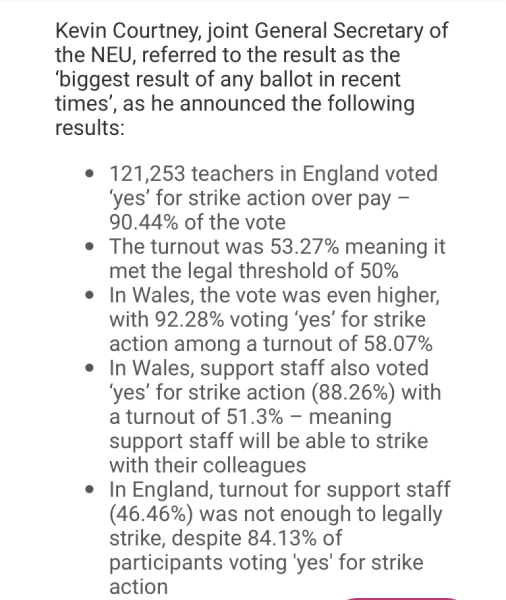 To be really worried about proposed teacher strikes.