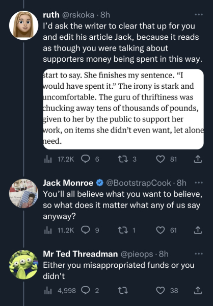 Kathleen Stock article about Jack Monroe