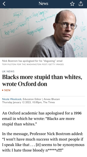 Nick Bostrom … So, so disappointing. 