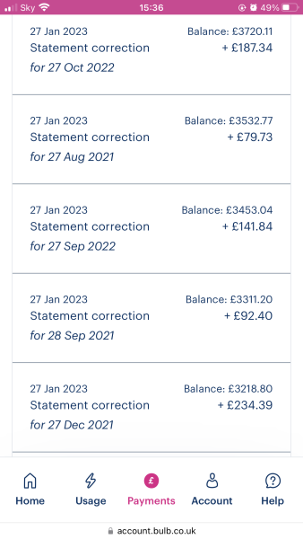 Bulb charging from May 2021