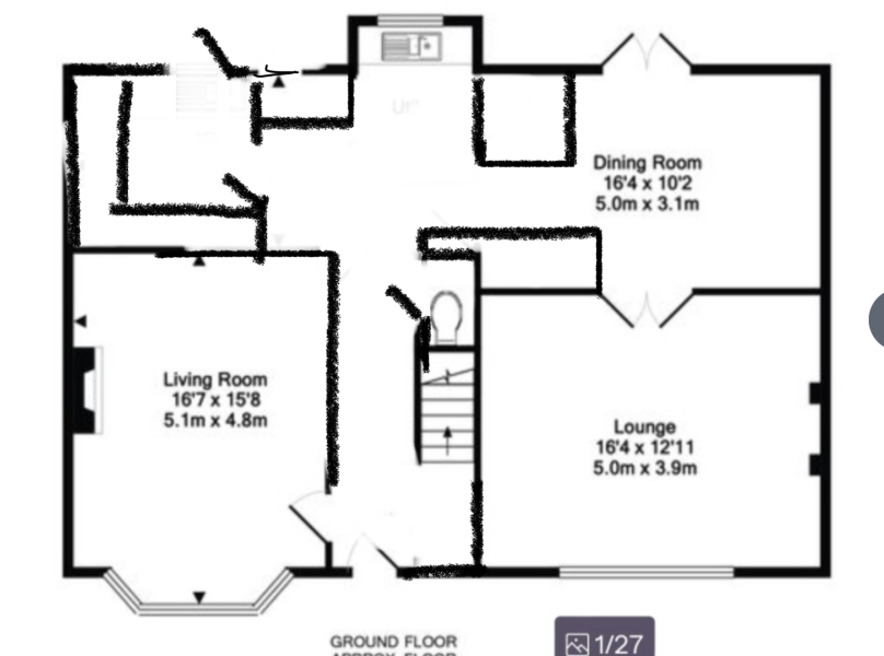 Remodelling downstairs layout? (Diagrams included) What do you think?