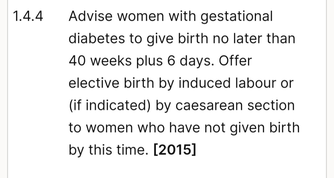 Big baby, GD, they won’t induce until 41+6