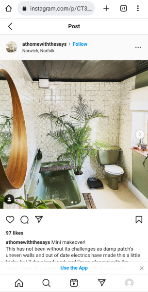 Does anyone have an avocado bathroom ?
