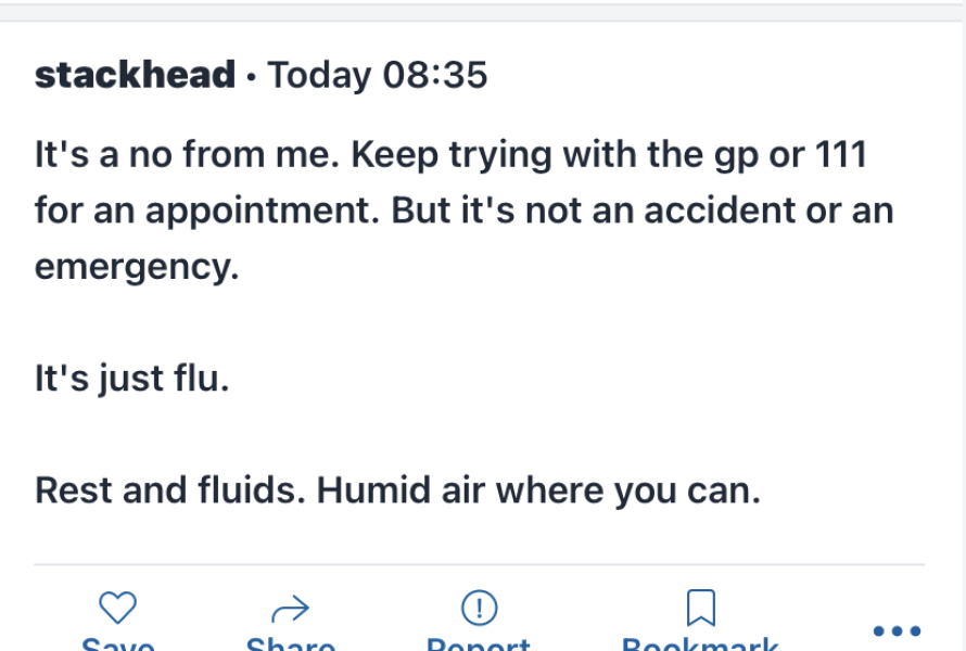 Advice please do I go a&e?