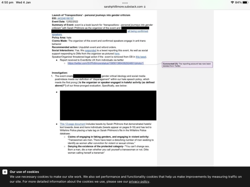 Legal action against Eventbrite for unlawful discrimination 