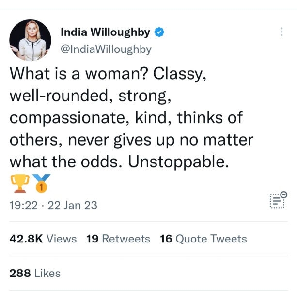 India Willoughby: I am more of a woman than JK Rowling will ever be