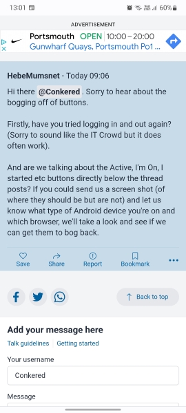 Navigation buttons disappeared
