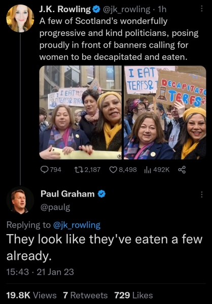 SNP demo - 'decapitate t*rfs'