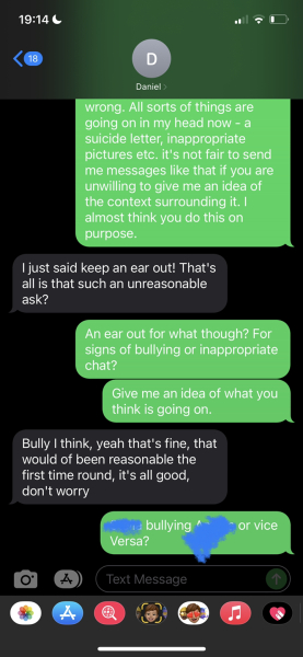 To feel uneasy about these texts I received tonight? Photos attached