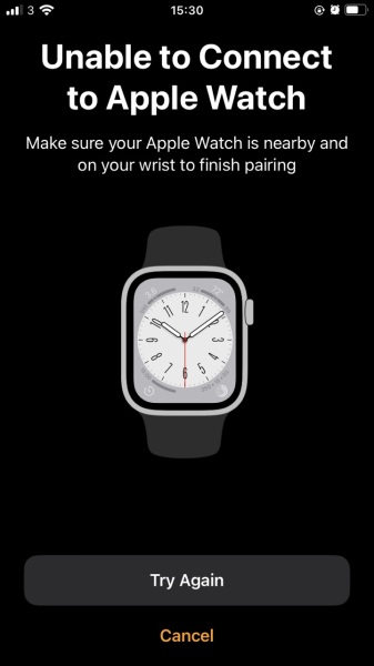 Pairing Apple Watch to new iPhone
