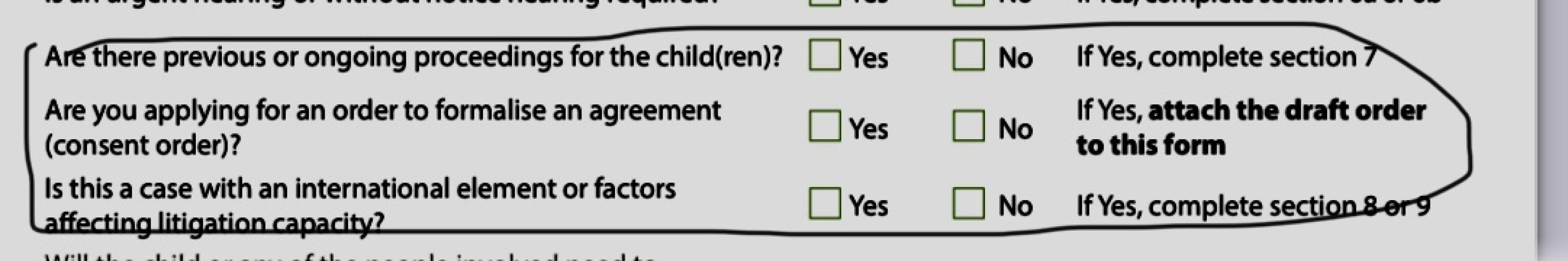 Child arrangements order