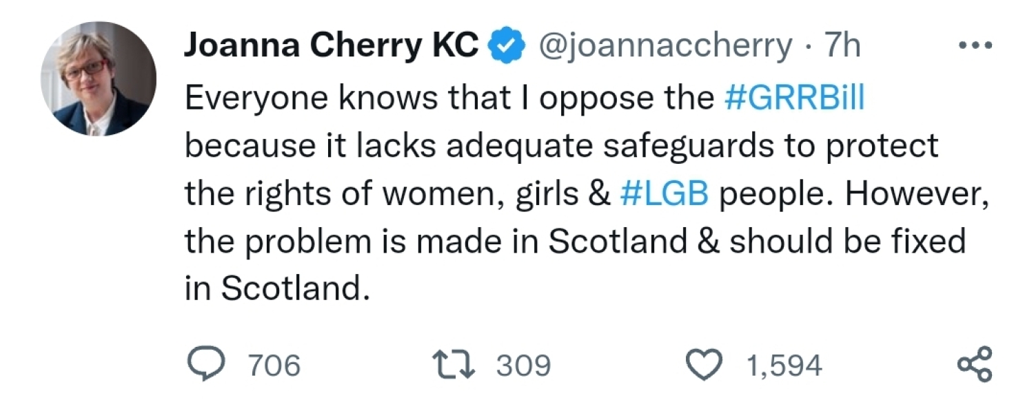 Anyone know what Joanna Cherry's position is on Section 35?