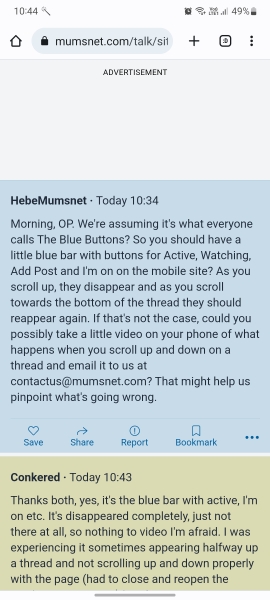 Navigation buttons disappeared