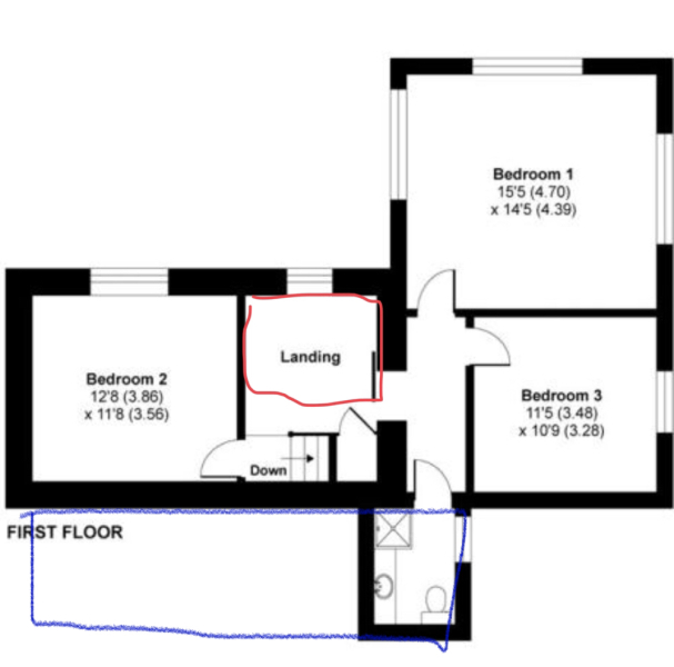 Turning landing into 4th bedroom to sell