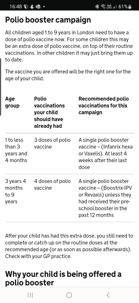Polio booster