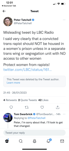 Is Peter Tatchell doing a reverse ferret? 