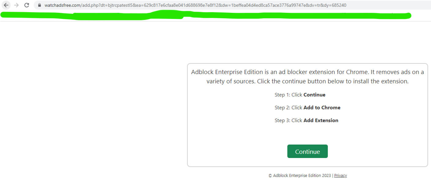 Scam diversions/pop-ups