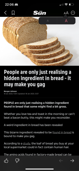 WTF … Human hair in bread!