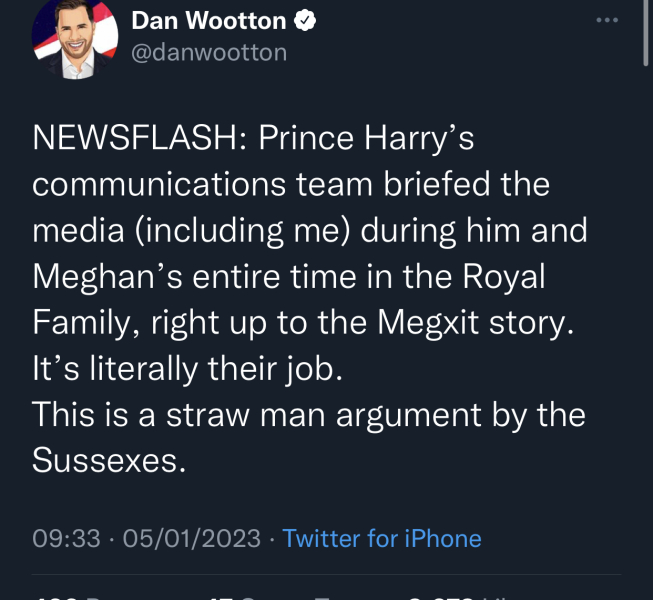 Weren't Harry and Meghan briefing too? 