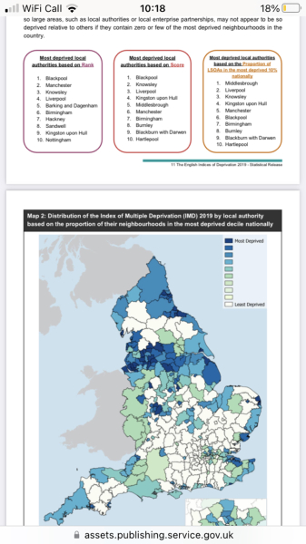 To think the Northern towns deserve "levelling up"